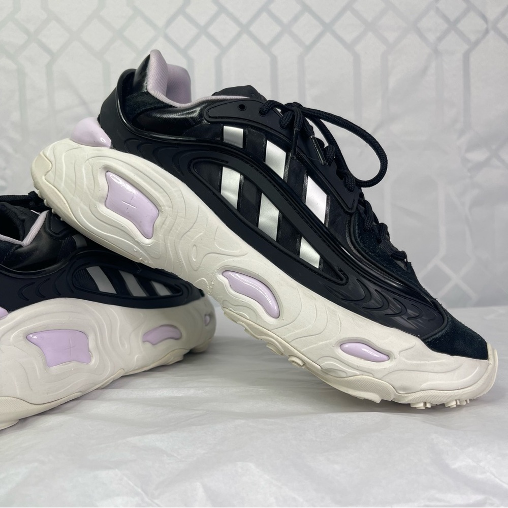 Adidas Oznova Black Off White Orchid Tint Chunky Sneakers Women's Size 8.5